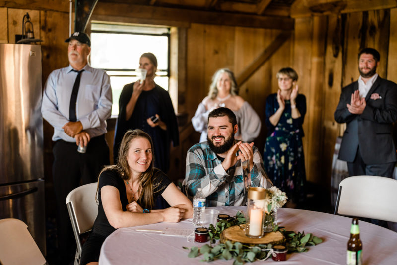 Guests at a Cattle Barn Wedding