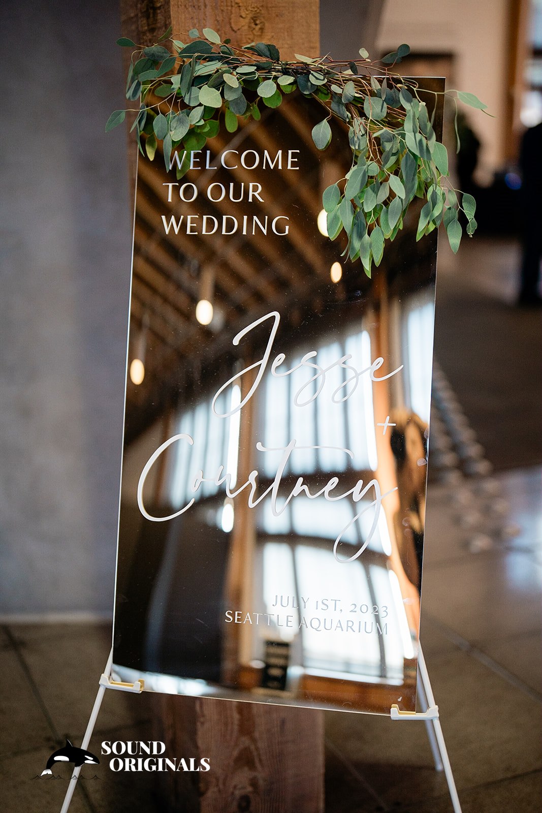 Get a warm welcome with Courtney Welcome Sign