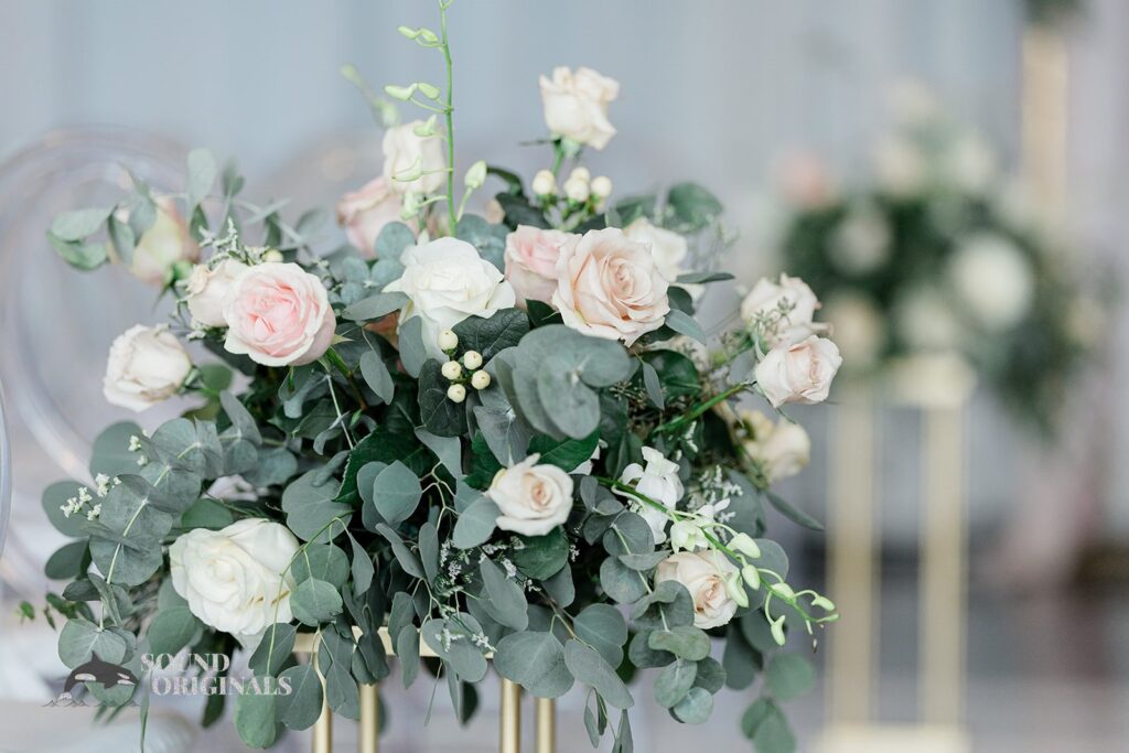 Floral arrangements for Briza on the Bay Wedding