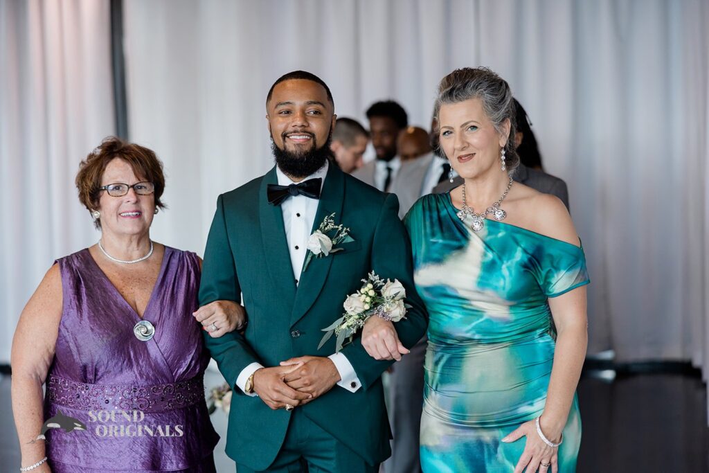 Groom with his family at Briza on the Bay Wedding