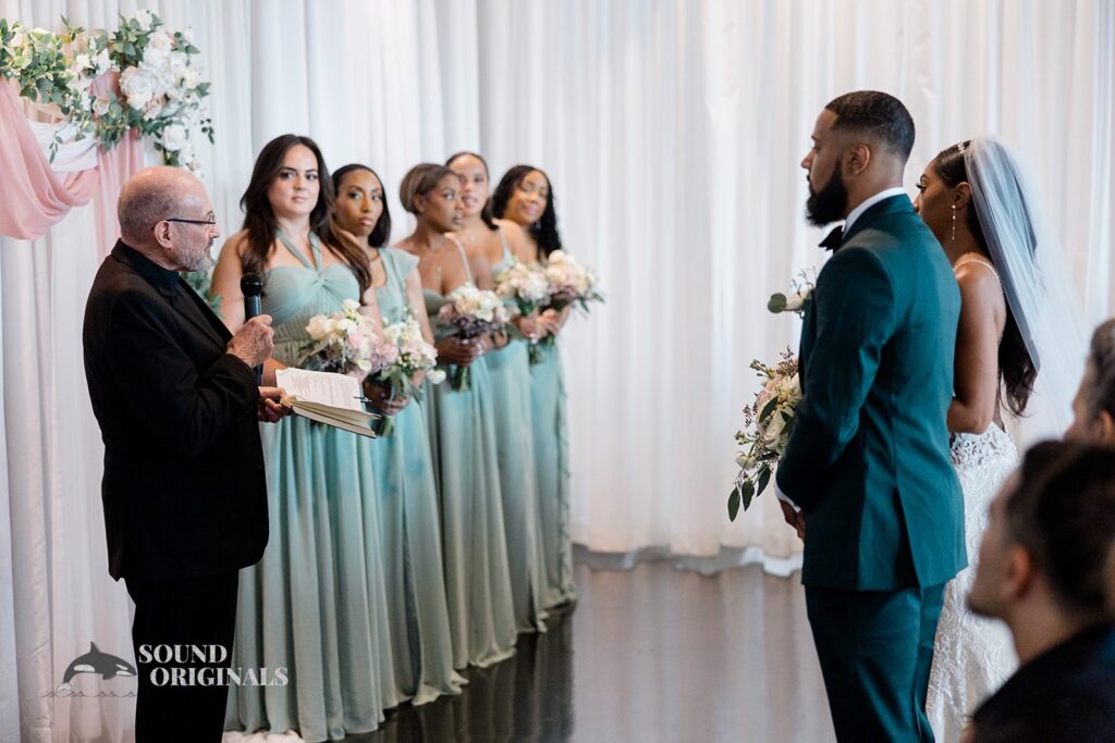 Pastor officiates Briza on the Bay Wedding