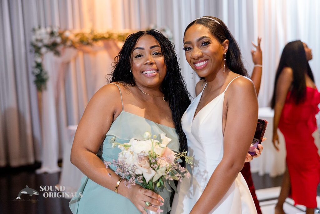 Bridesmaid and bride at Briza on the Bay Wedding