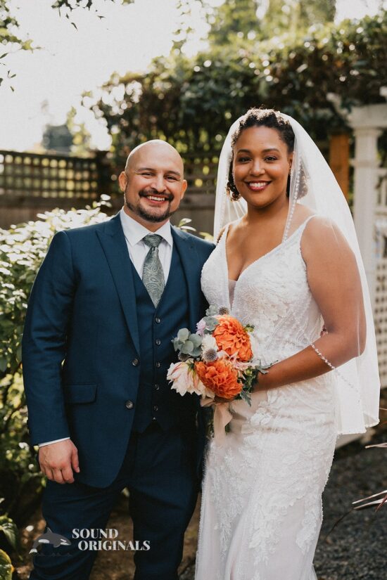 Bride and groom shine finely at The Carey Gardens