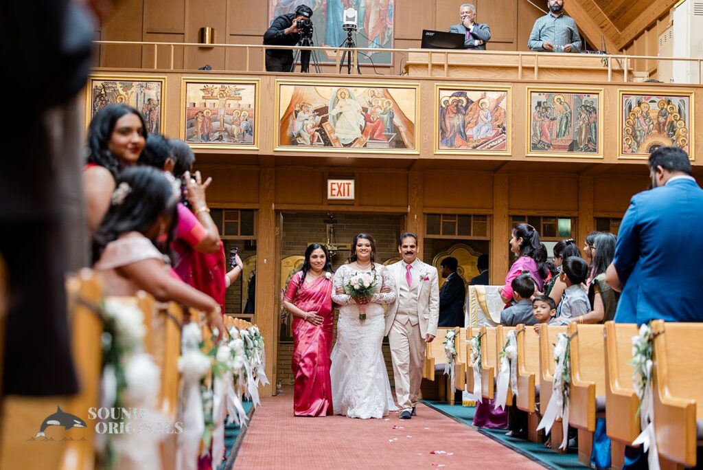 The entrance of the bride at the Embassy Suites by Hilton Naperville Wedding