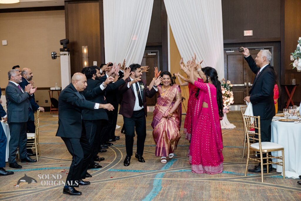 The bride and groom dancing at the Embassy Suites by Hilton Naperville Wedding