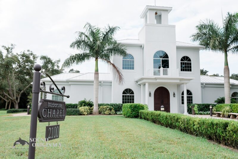 Facade of Harborside Chapel Wedding